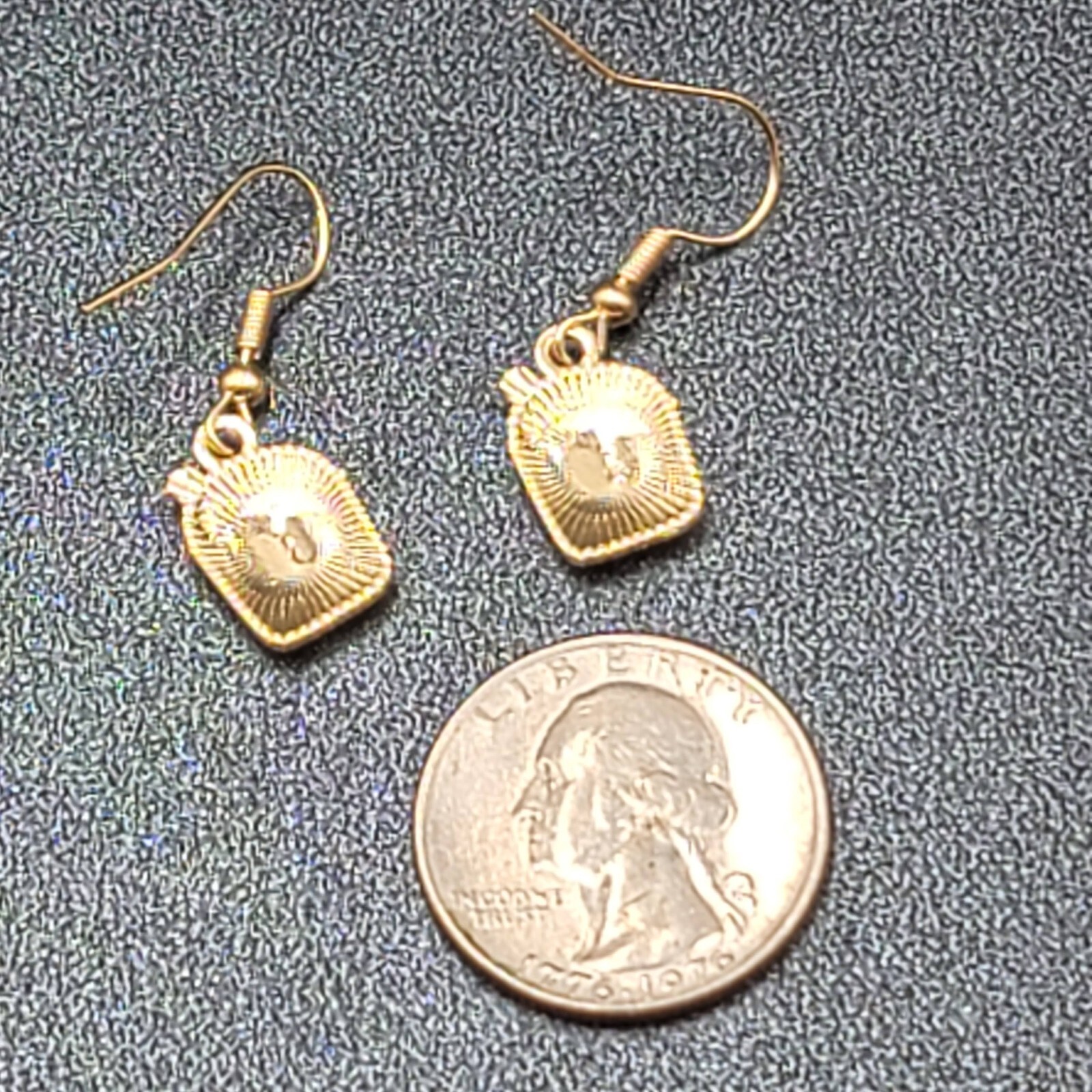 Boba Tea Pierced Earrings Gold tone Coffee Drink Dangle Enamel 1/2″