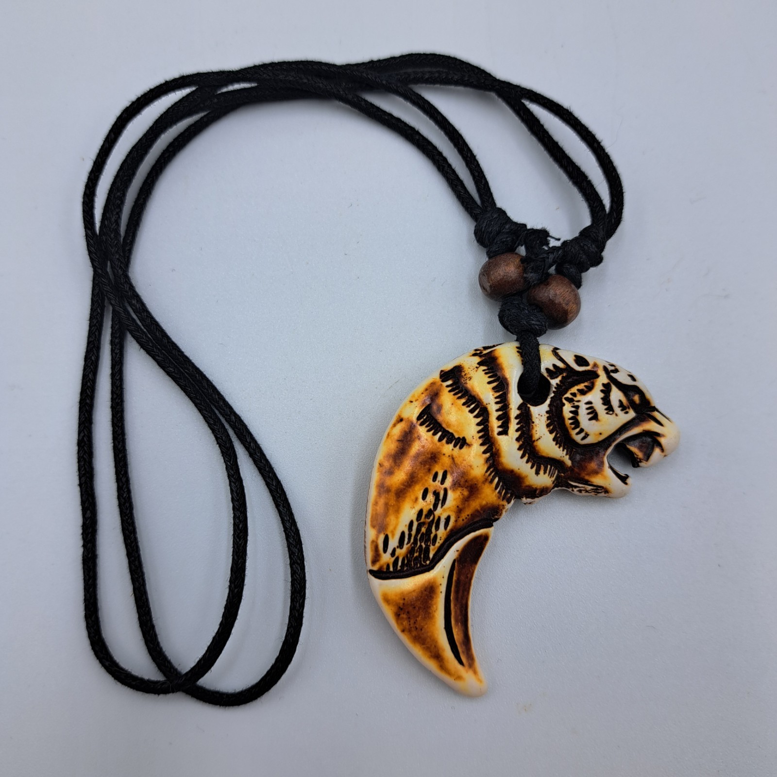 Tribal Claw Resin Necklace Adjustable 16-30 Inches