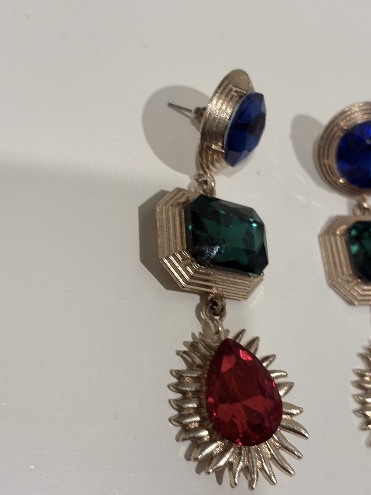 Retro Jewel Multicolor Drop Earrings