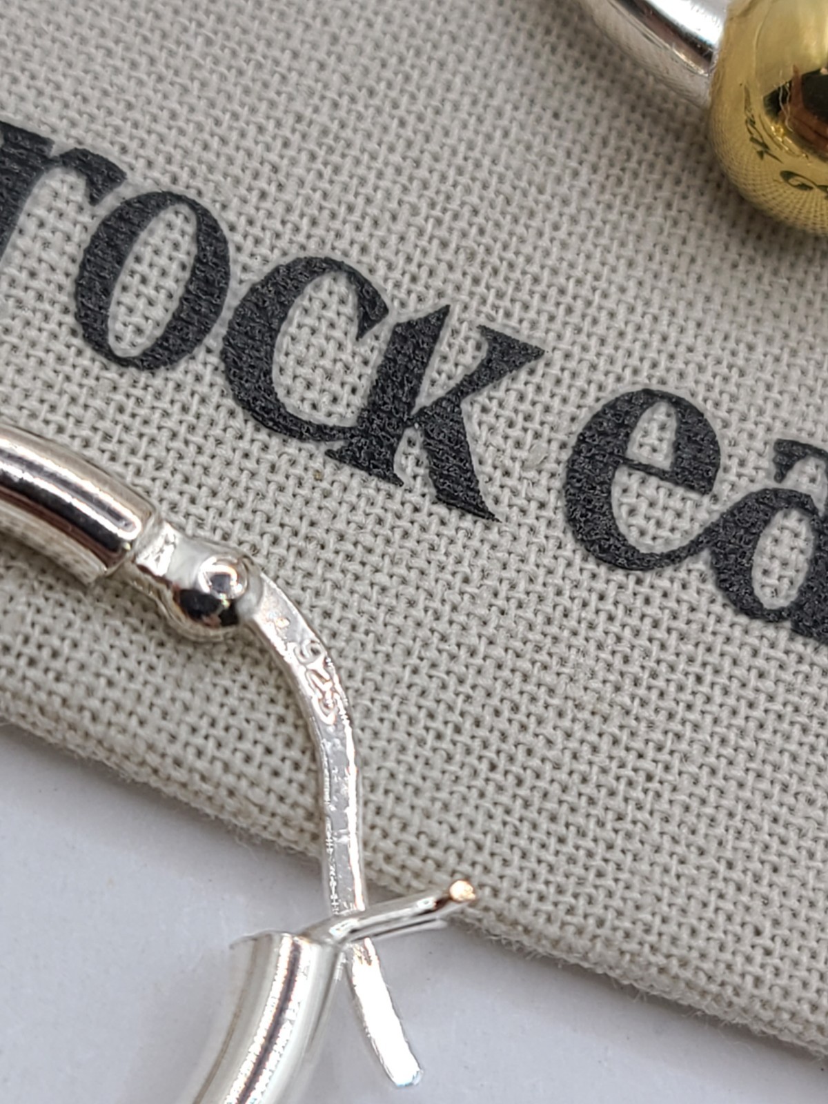 Mill Rock East Two Tone Hoop Earrings 0.75 x 0.1 x 0.1 IN