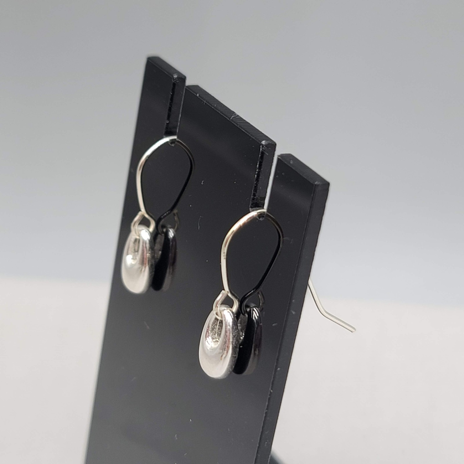 Dainty Casual Pierced Earrings Silver Plated Dangle 3/8″
