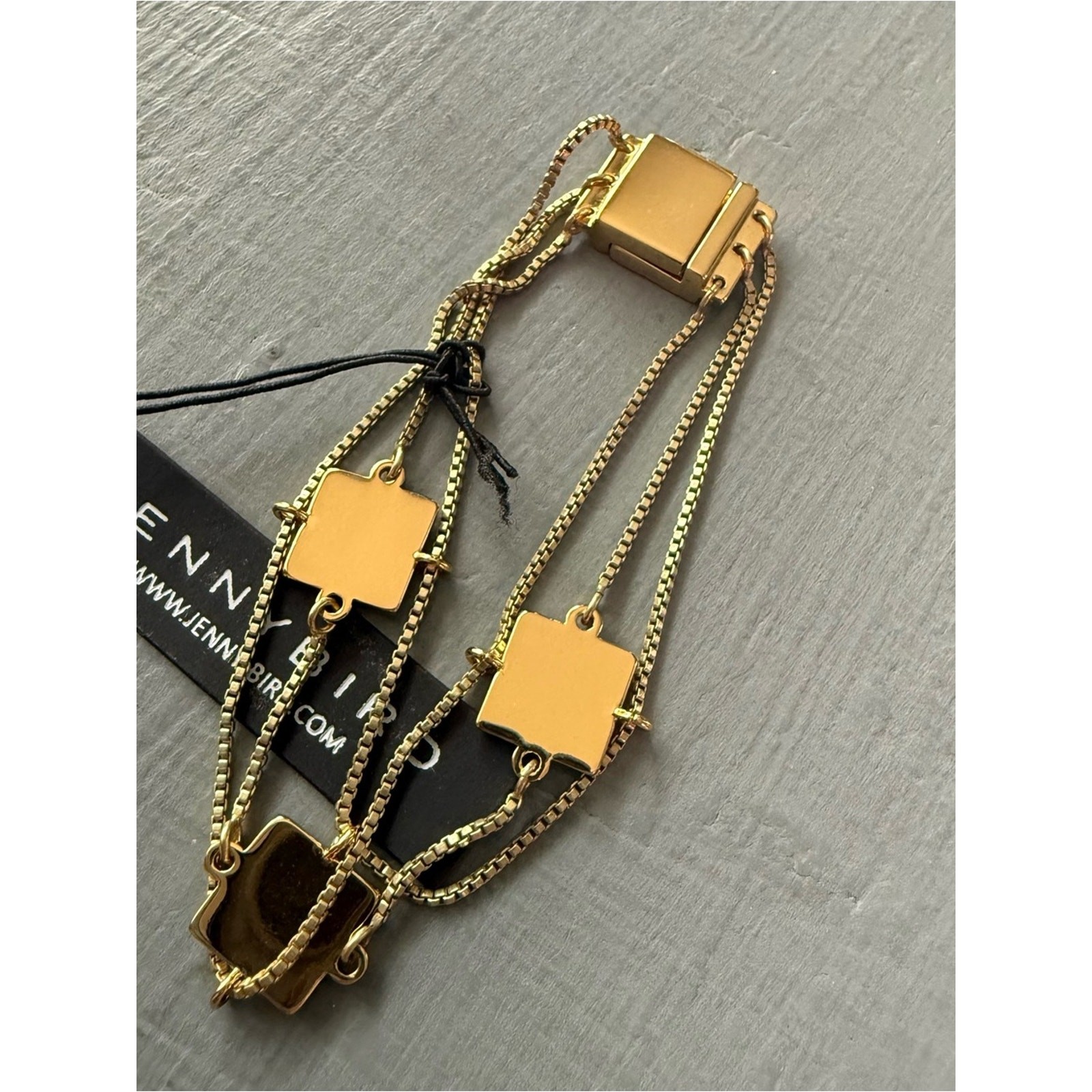 Jenny Bird Gold Tone Triple Chain Bracelet NEW