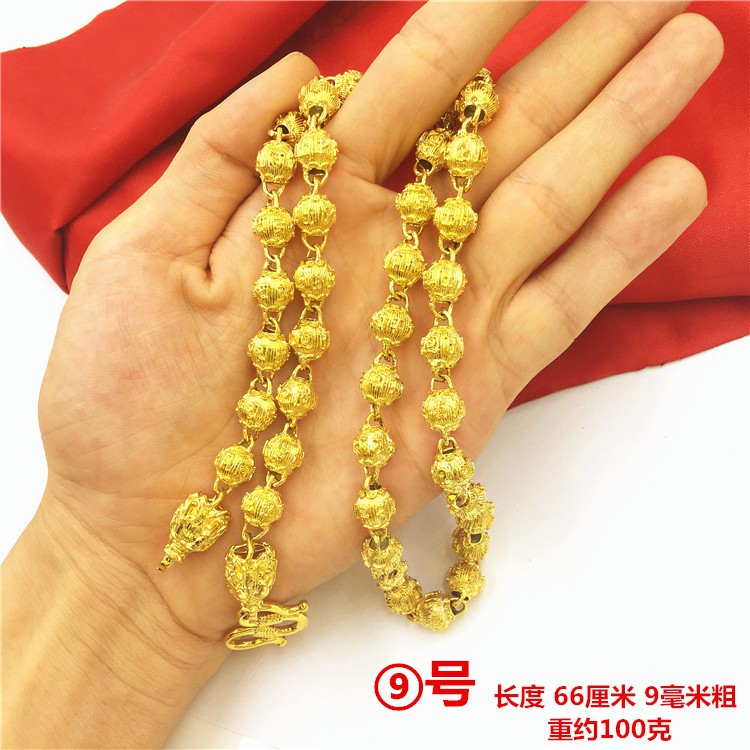 22K 23K 24K Thai Baht Yellow Gold necklace for men