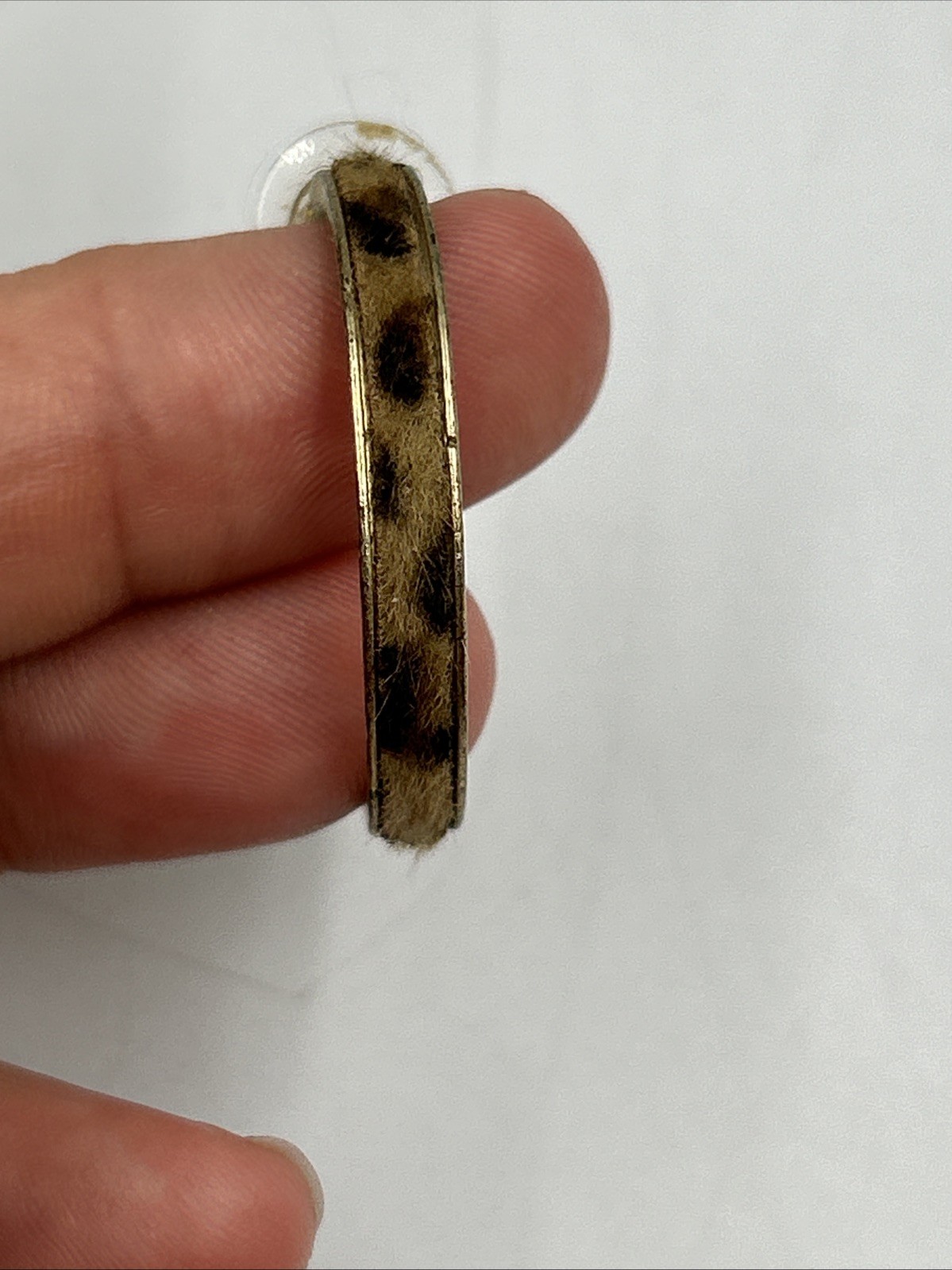 Gold Tone Hoop Earrings With Leopard Pattern Retro Bohemian Style Jewelry
