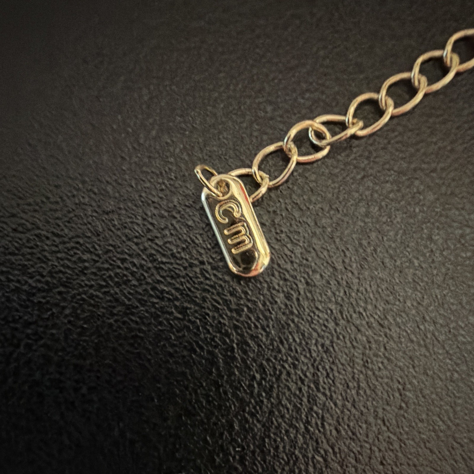 18k gold filled Figaro Chain Bracelet with Blue Evil Eye Dangle Charm
