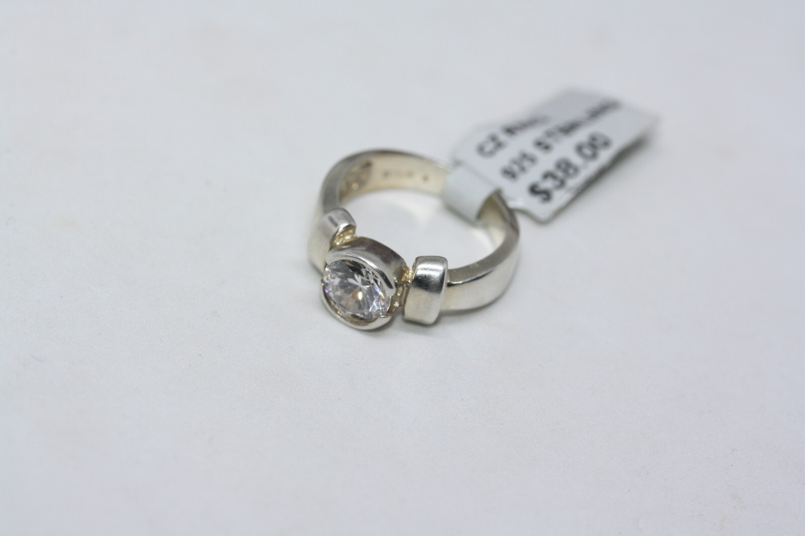 New Mexican 925 Silver Channel Set 1.5 CT Round CZ Women’s Designer Ring Sz 5.75