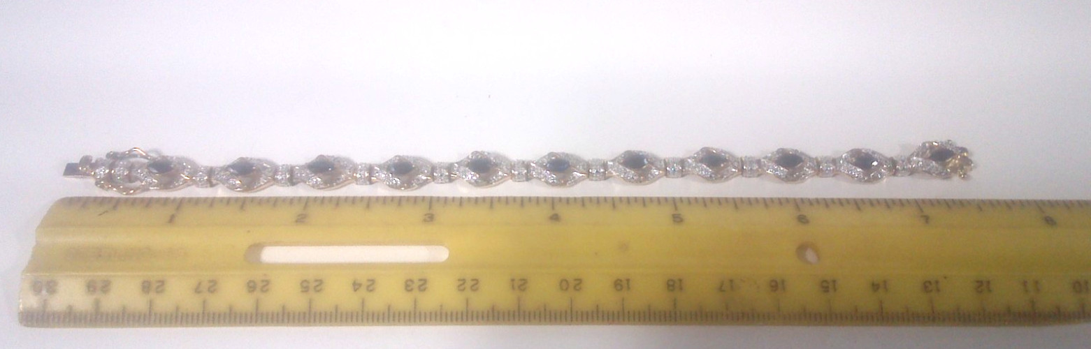Ross-Simons Sterling Silver Vermeil Tennis Bracelet 92.5% Silver Gold Plated