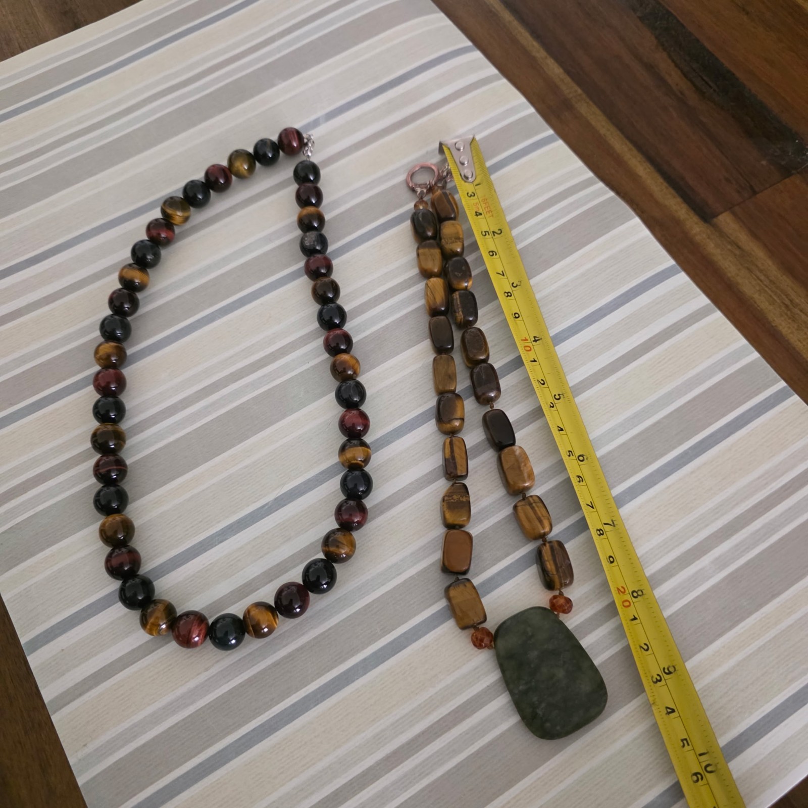 STUNNING! GENUINE TIGER EYE NECKLACES SET