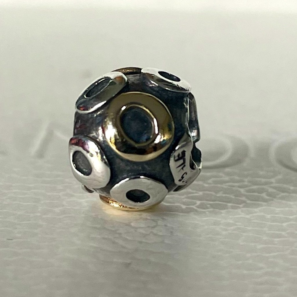Pandora Letter O Whit 14k Yellow Gold Charm “Retired”