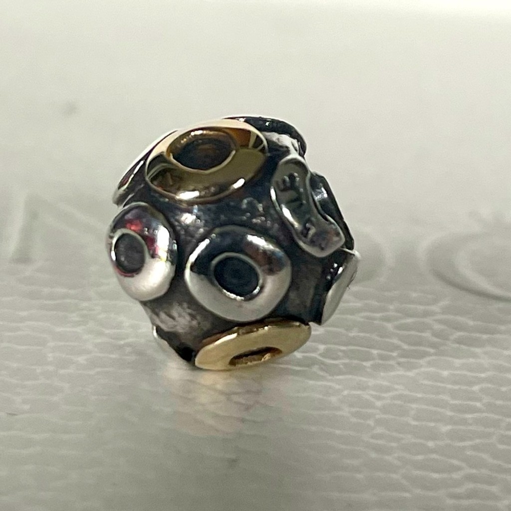 Pandora Letter O Whit 14k Yellow Gold Charm “Retired”