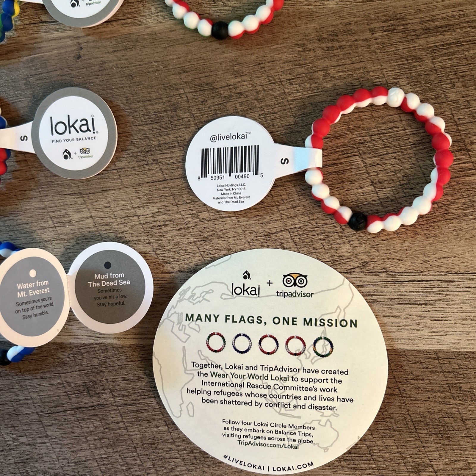 Live Lokai Bracelet Wear Your World Collection 5 Bracelets With Sticker NWT