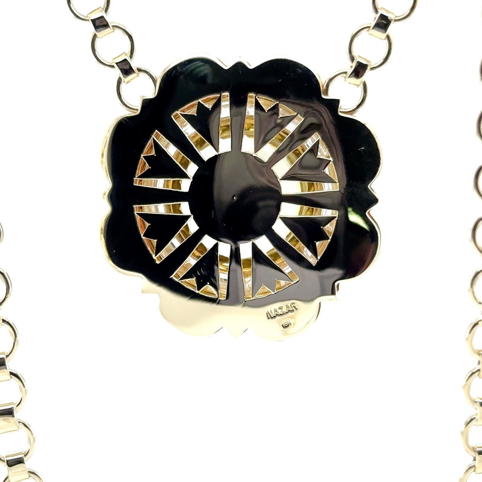Topaz and Diamond’s Sapphire Gold 18 k , Necklace 20.5 inches TW 53.7 grams