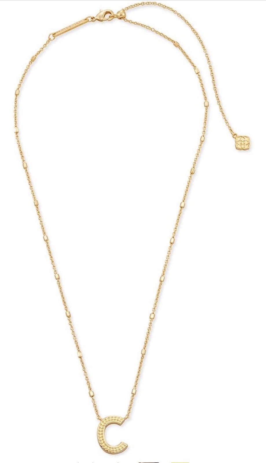 Kendra Scott Letter C Pendant Necklace – Gold Metal