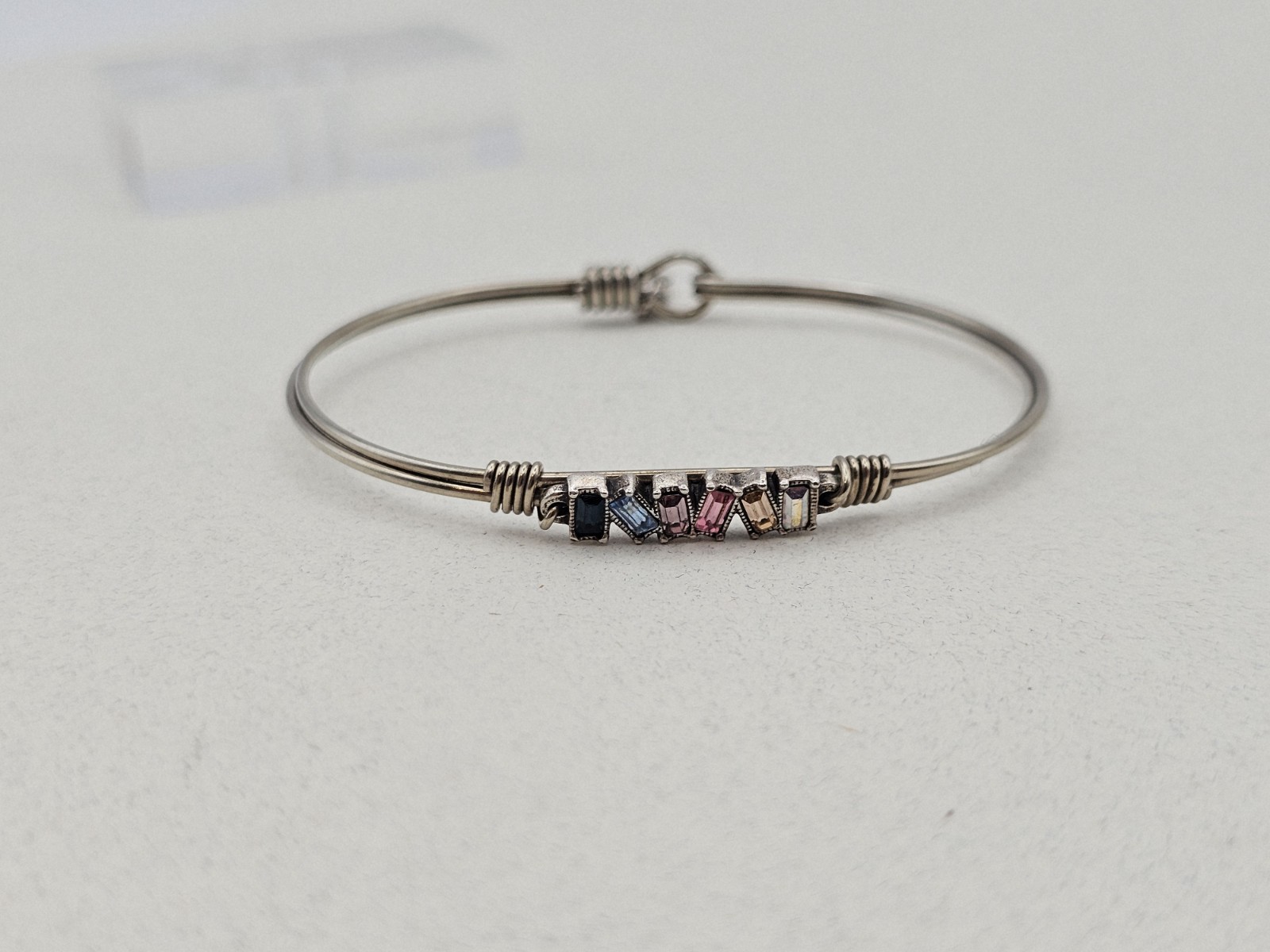 Luca + Danni Mini Hudson Bangle Bracelet Hook Cuff Silvertone Regular 🎉