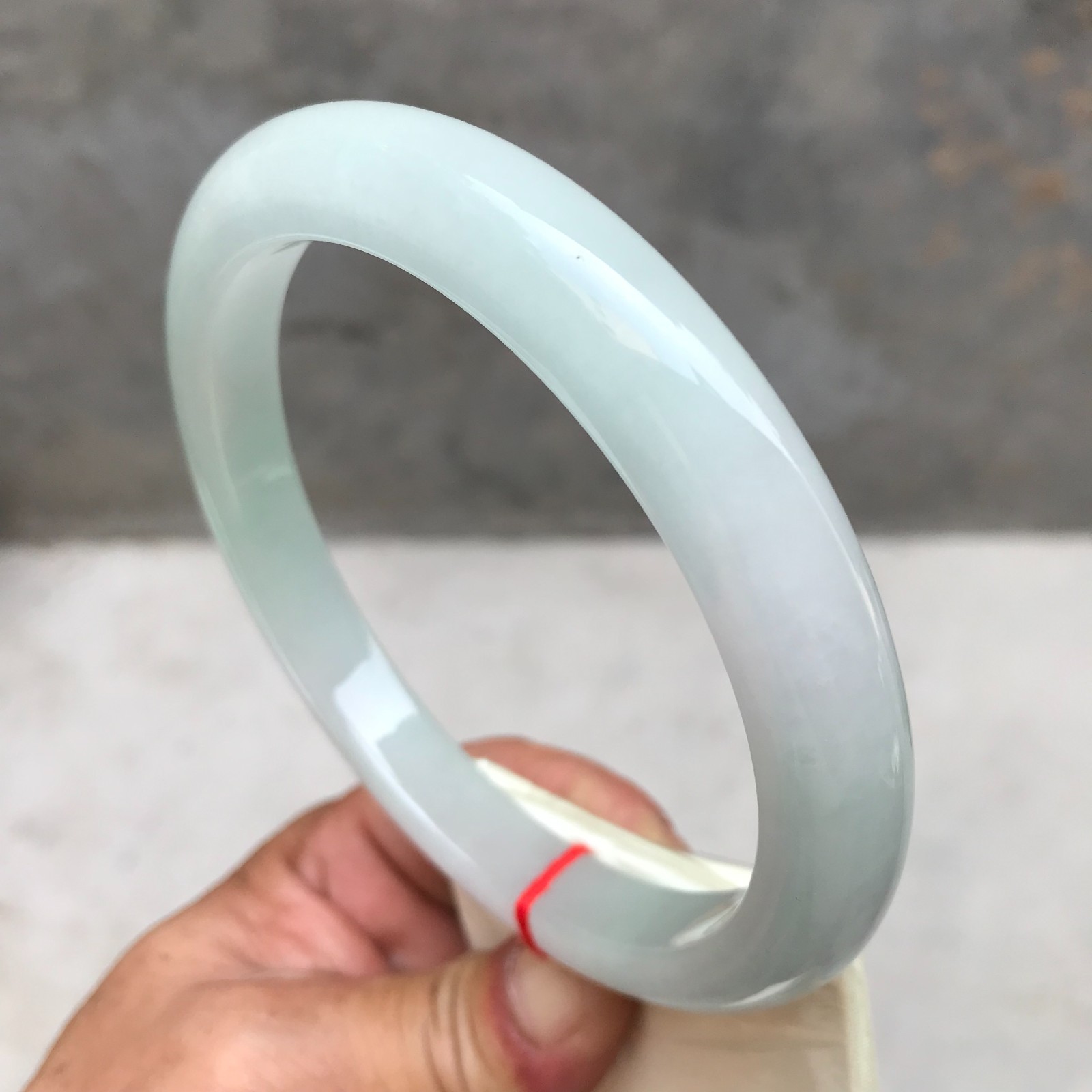 84MM Natural Icy Green Jadeite Jade Bracelet Burma Jadeite Jade Big Bangle