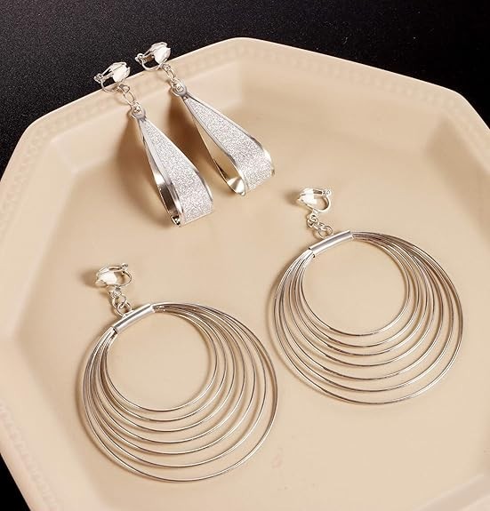15 Pairs Wholesale Clip on Earrings for Women Trendy,Lightweight Clipon Earrings