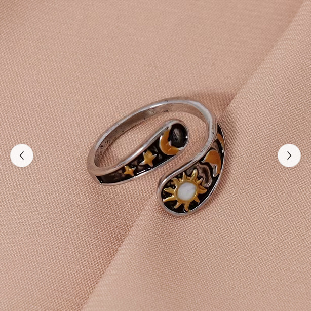 SUN MOON STARS FASHION RING O/S EVERYDAY WEAR HOROSCOPE CELESTIAL DESIGN