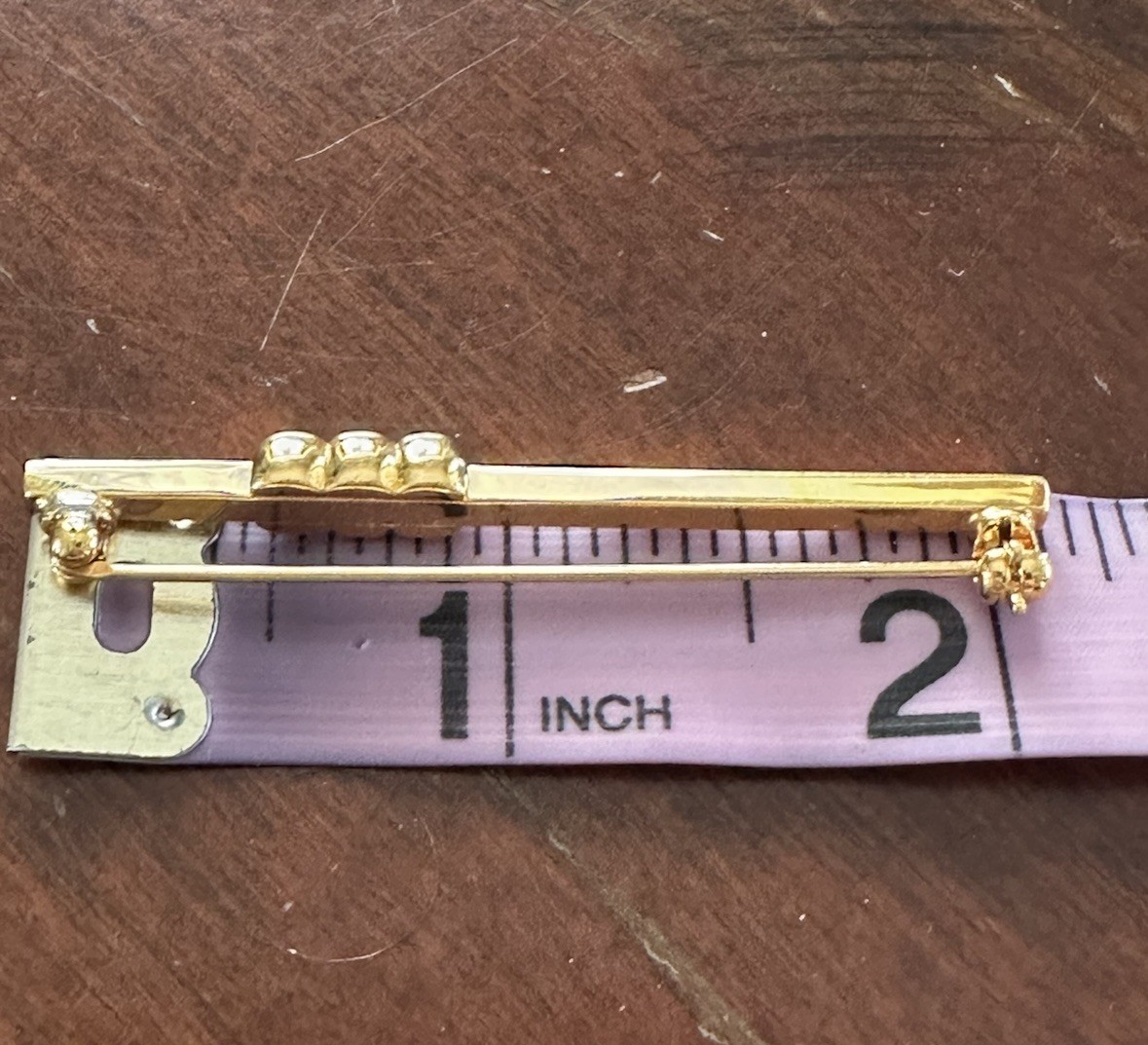 MONET USA BRANDED GOLD PLATED BROOCH PIN VTG