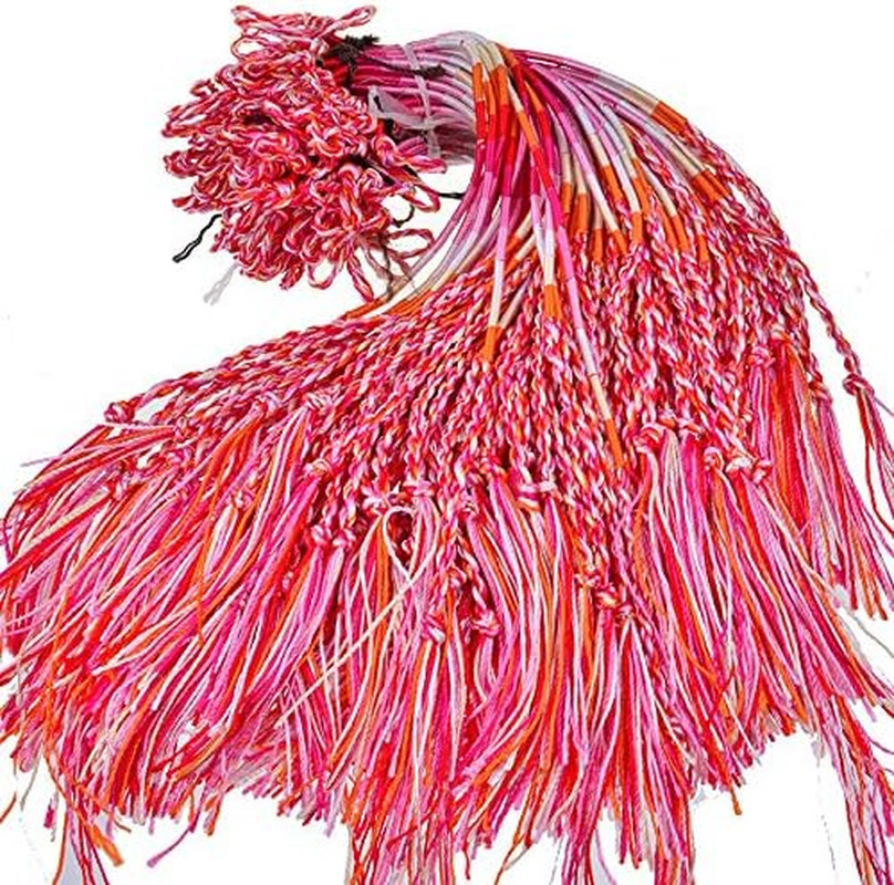 50PCS Bulk Jewelry Lots Colorful Braid Friendship Cord Strand Bracelets