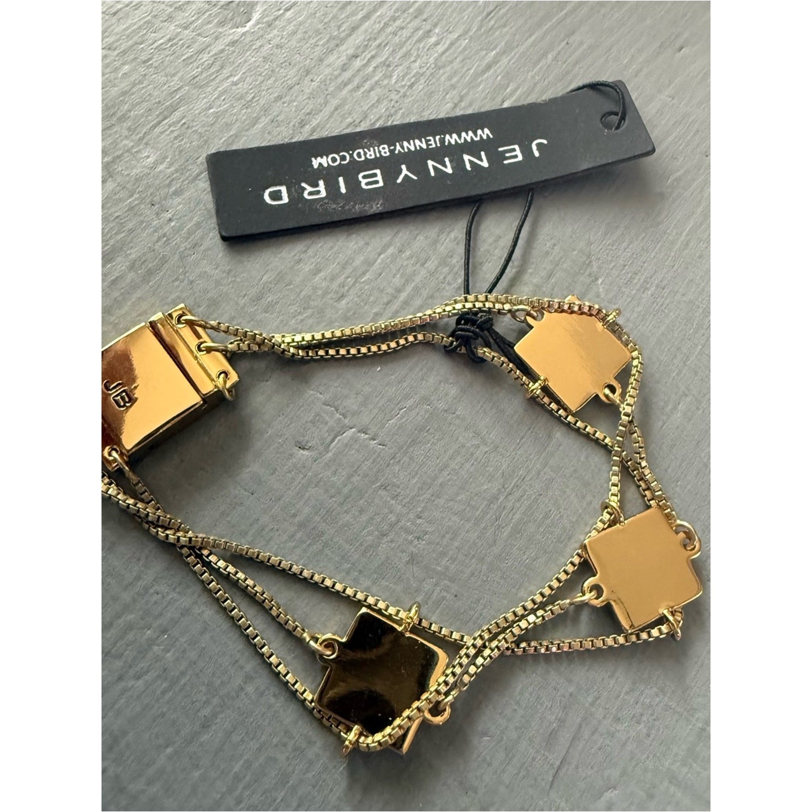Jenny Bird Gold Tone Triple Chain Bracelet NEW