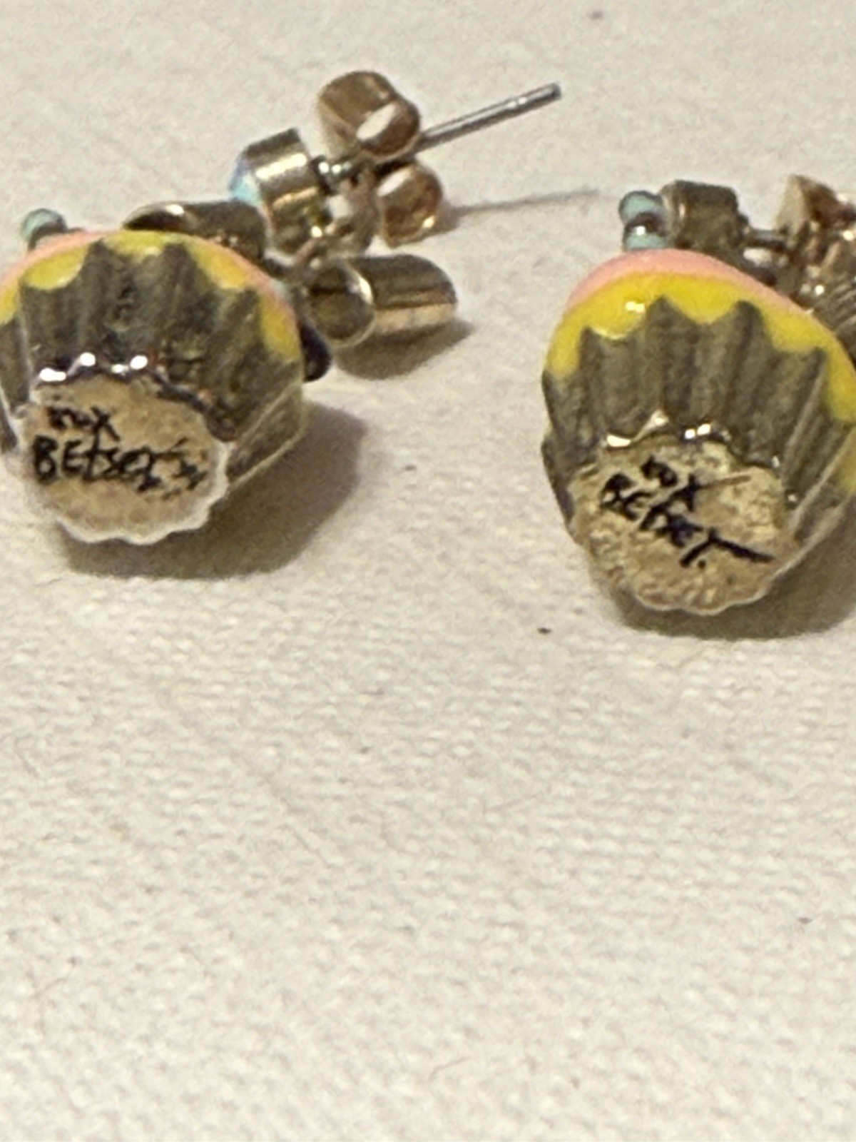 Betsey Johnson Vintage Paris Is Always A Good Idea Pink Cupcake Candy Earrings