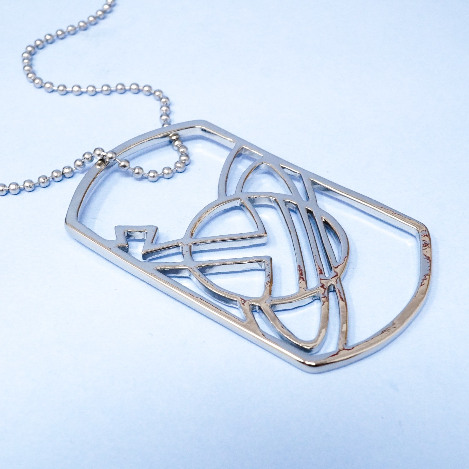 Vivienne Westwood Necklace Silver Large Square Hollow Orb Pendant With Gift Box