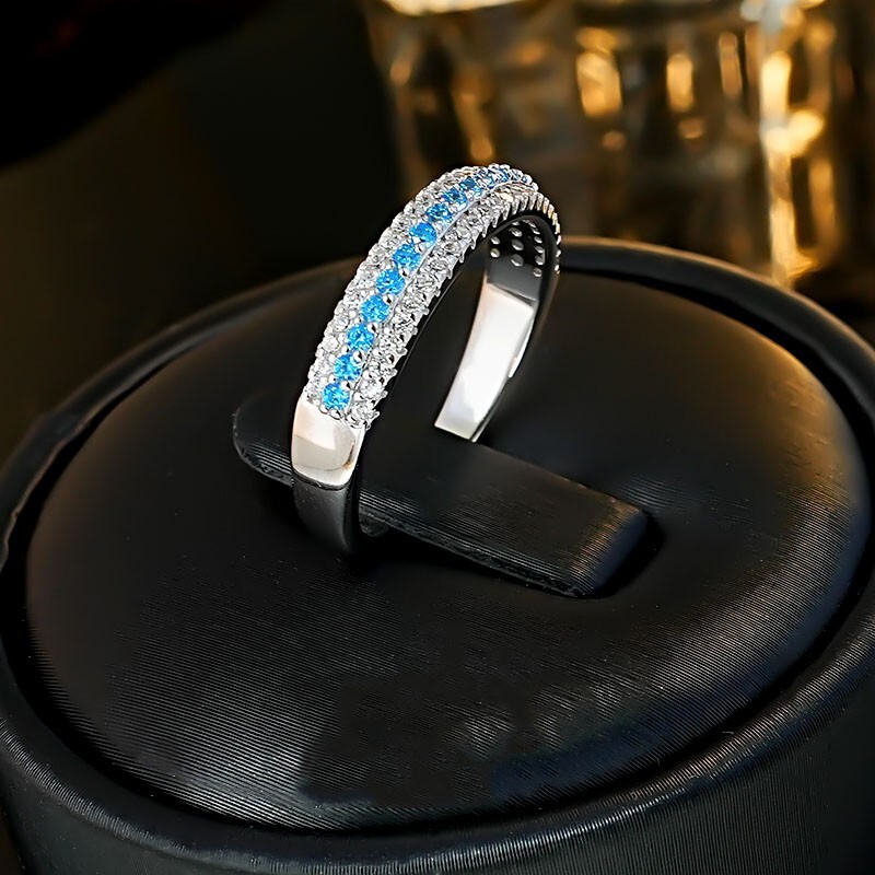 Neon Paraiba Artificial Tourmaline Ring, 18K Gold Vermeil, Stackable & Chic Gift