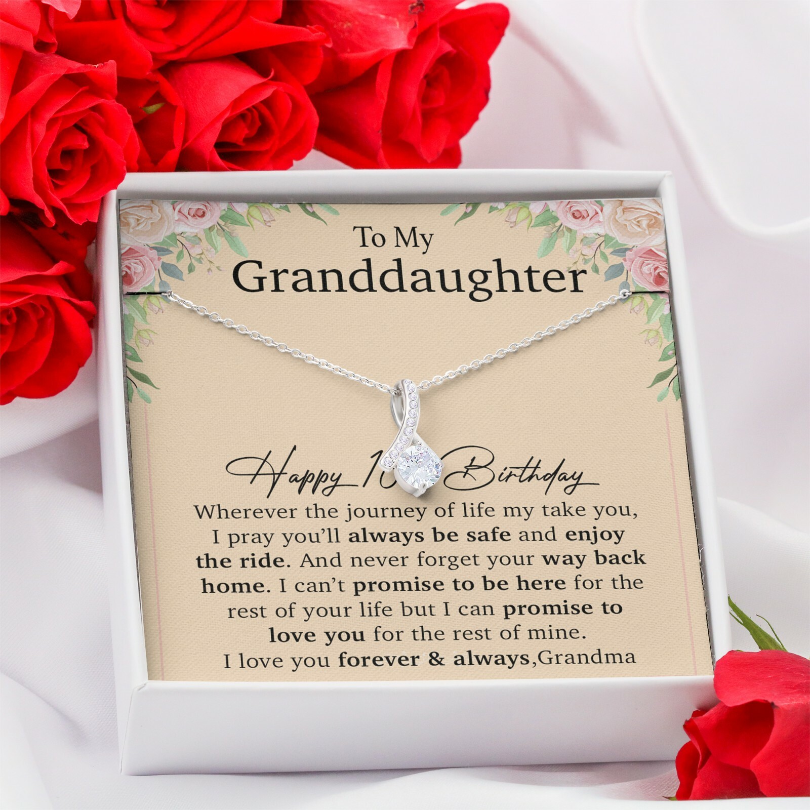 Happy 16th Birthday, To My Granddaughter Necklace, Gift For Granddaughter
