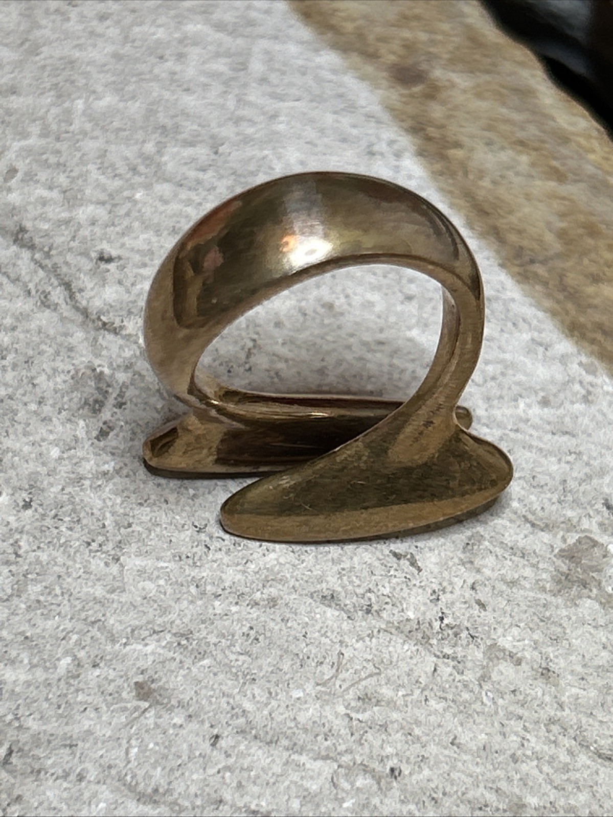 56. Monica Castiglioni MC Bronze Rose gold tone Open Design Ring 13.4g, 6.5-.75s