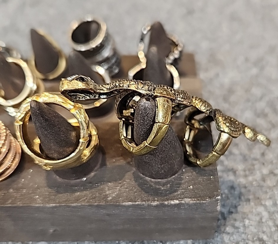 Jewelry 18 Rings Egyptian Theme Adjusts Sized Stretch See Description Lot #219