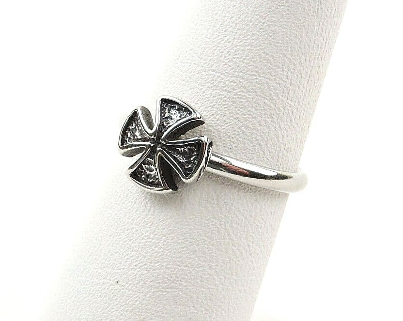 Stainless Steel Iron Cross Ring – Free Gift Packaging