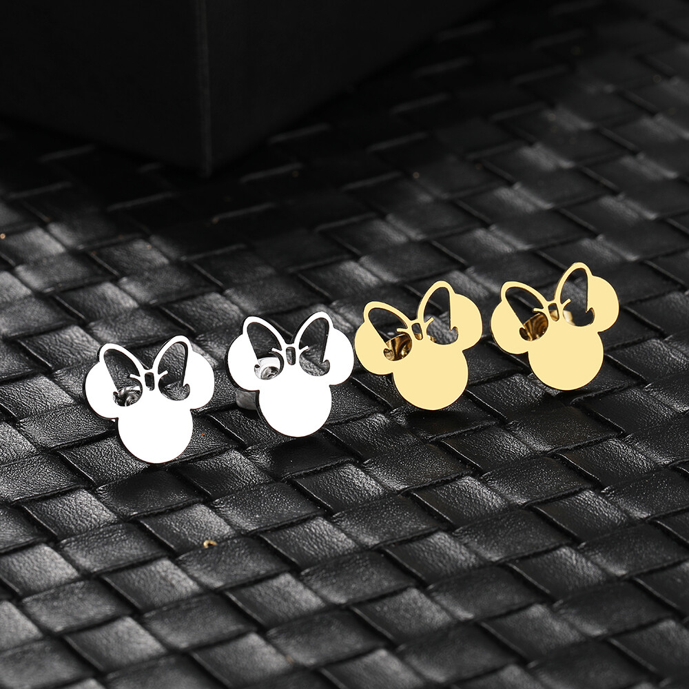Minnie Mouse Earrings Fashion Jewelry Gold Silver Color 48-2