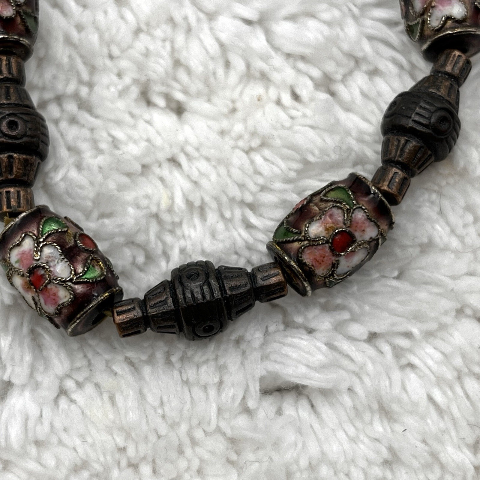 Boho Bracelet Lot of 2 Cloisonné Millefiori Beads
