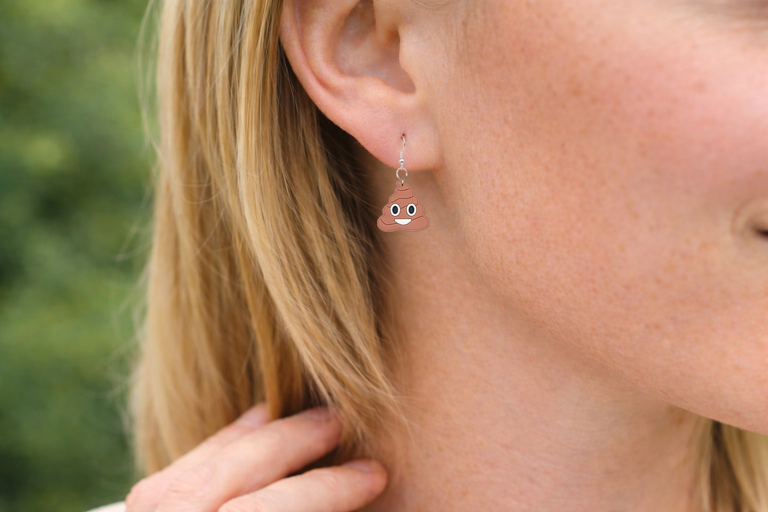 Funny Poop Earrings | Novelty Dangle Earrings | Lightweight Gag Gift Jewelry