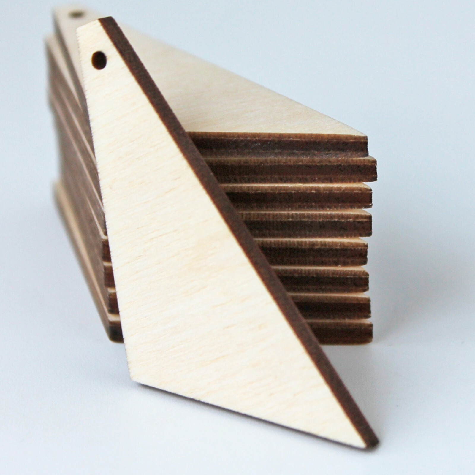 ALL SIZE(12pc – 100pc) Unfinished Wood Elongated Triangle Cutout Earrings Blanks