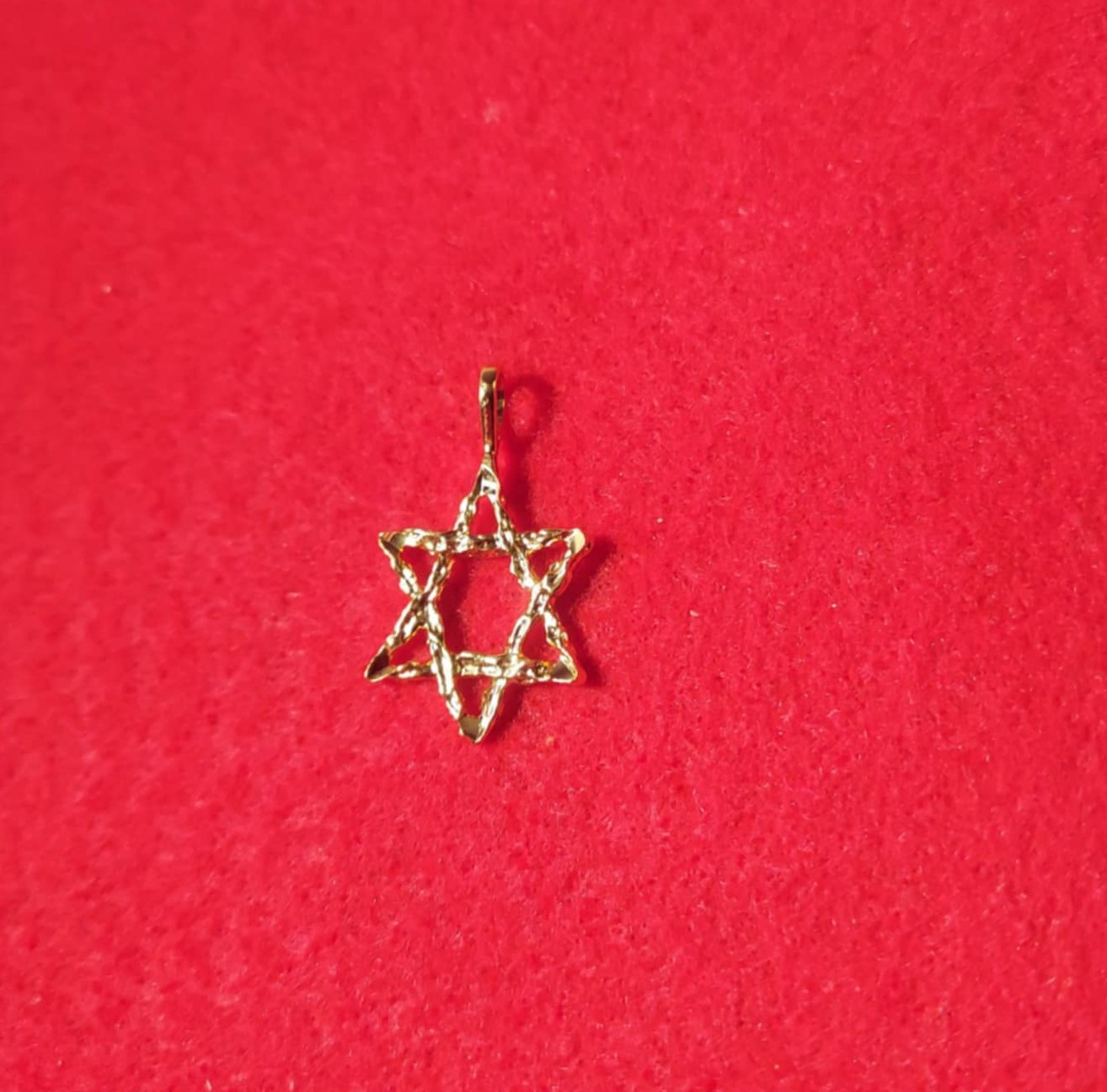 14KT GOLD PLATED RELIGIOUS JEWISH STAR OF DAVID DIAMOND CUT CHARM – 2030