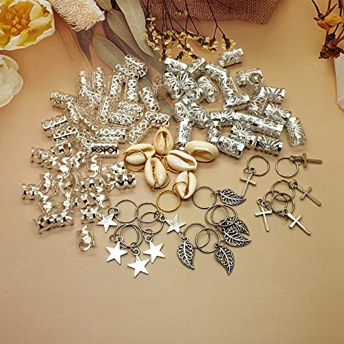 100 Pieces Hair Jewelry for Women Braids, 20 Pieces Loc Jewelry Style B