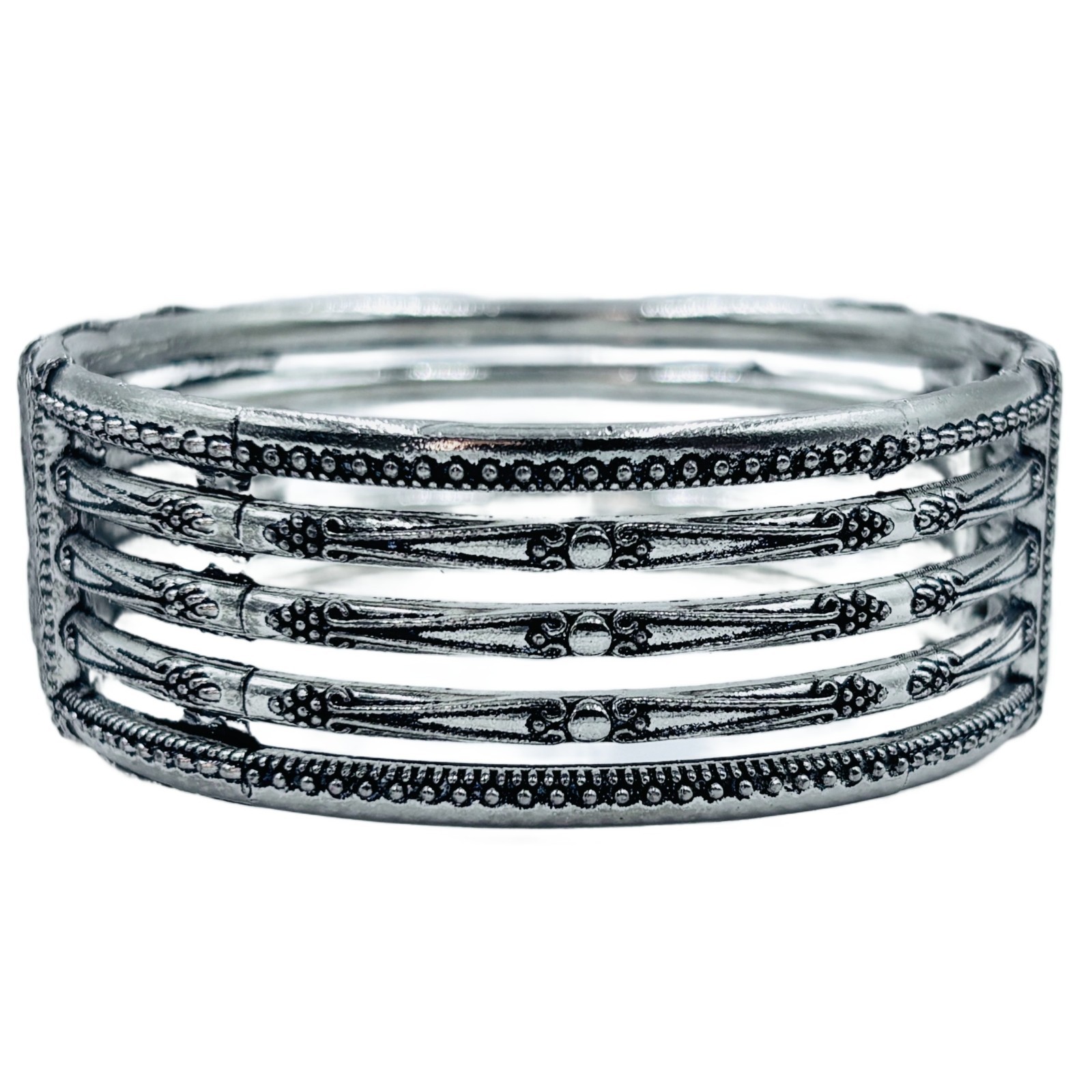 Openable Oxidized Silver Plated Bracelet for women/Everyday Wear/Gift For Her