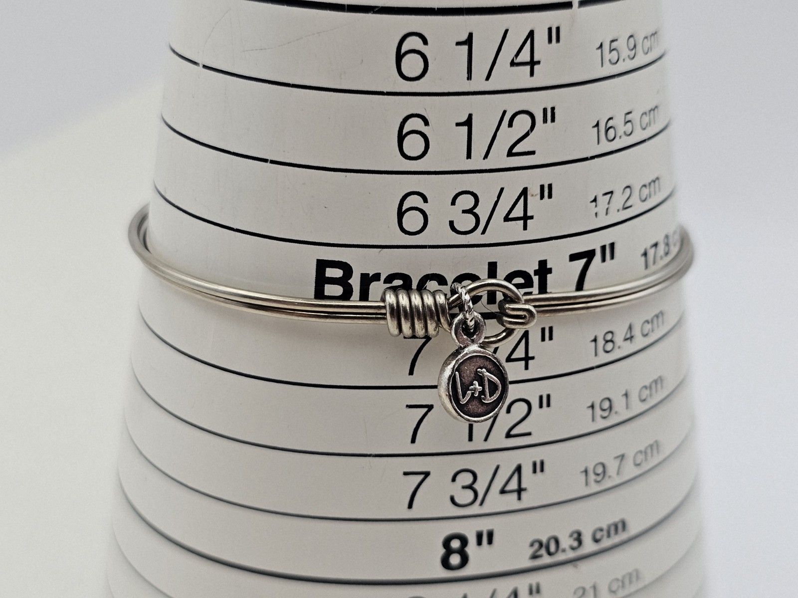 Luca + Danni Mini Hudson Bangle Bracelet Hook Cuff Silvertone Regular 🎉