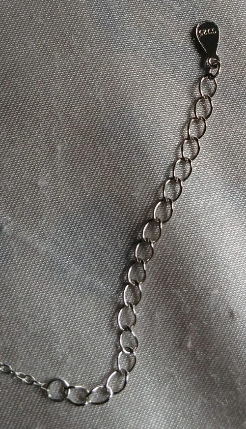 Solid Silver Stamped 925 necklace 18″ 1.0ct. Certified, GRA Certificate Incl.