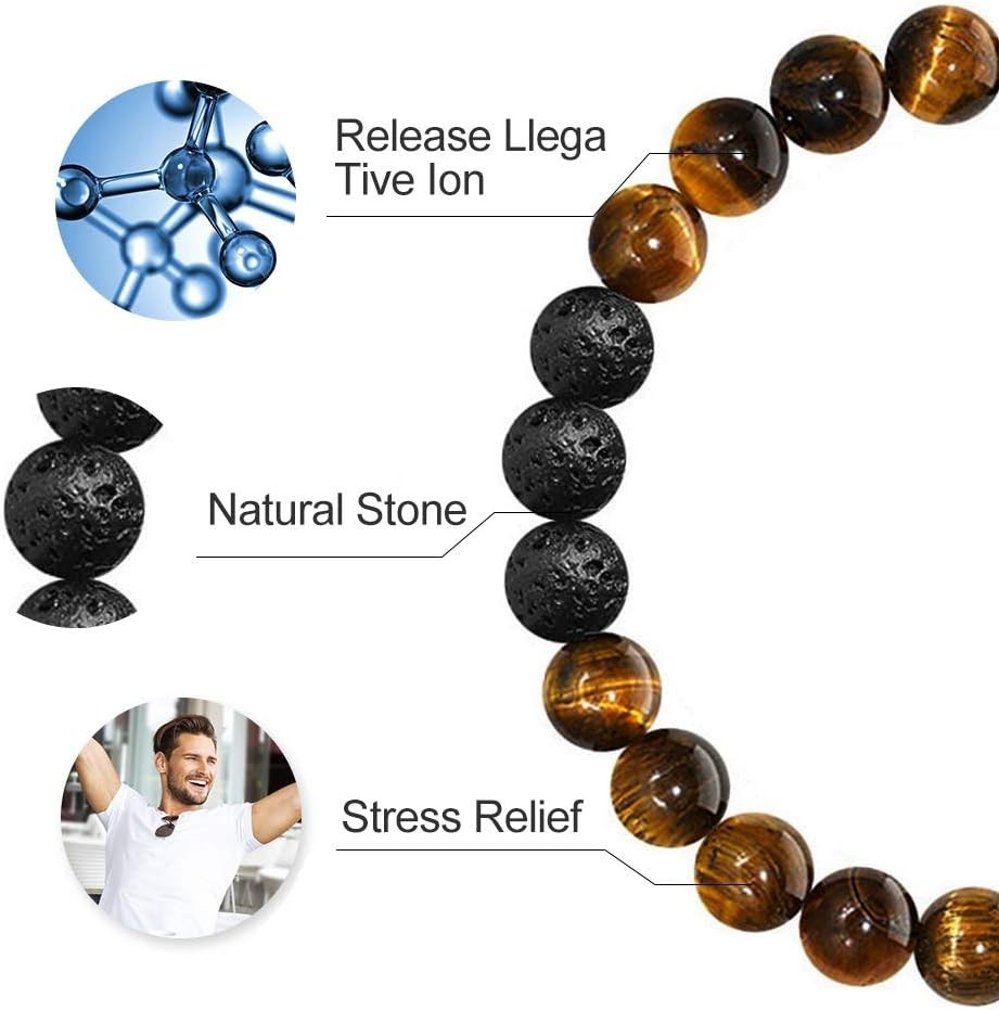 Luxury 8mm Tiger Eye & Lava Rock Bracelets – Thoughtful Gifts for Any Occasion