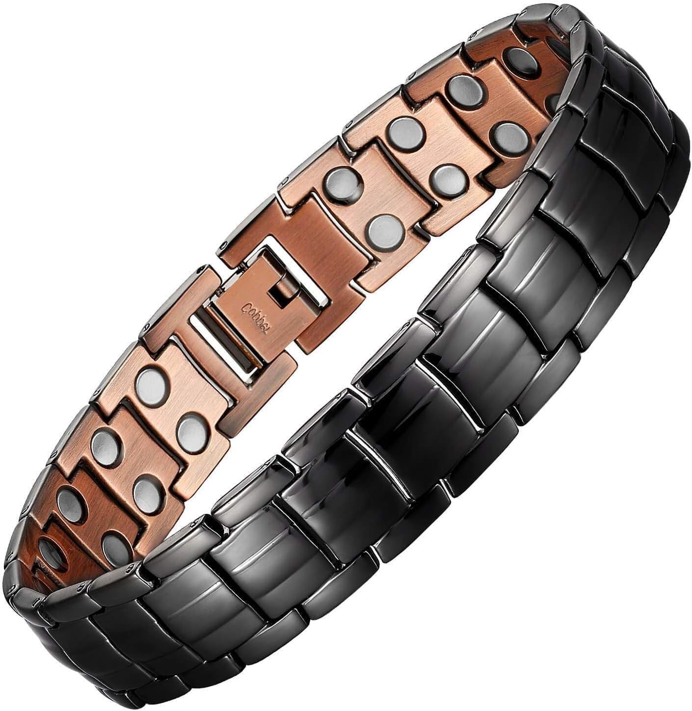 Men’s Adjustable 99.9% Pure Copper Magnetic Bracelet – Elegant Health Jewelry