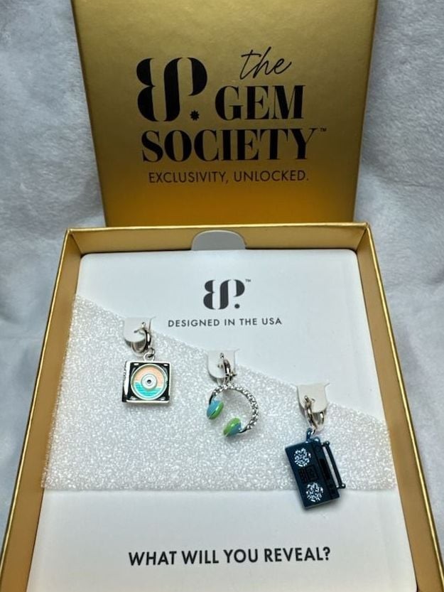 BP Gem Society Charms – Throwback Tracks CZ and Enamel on Silver