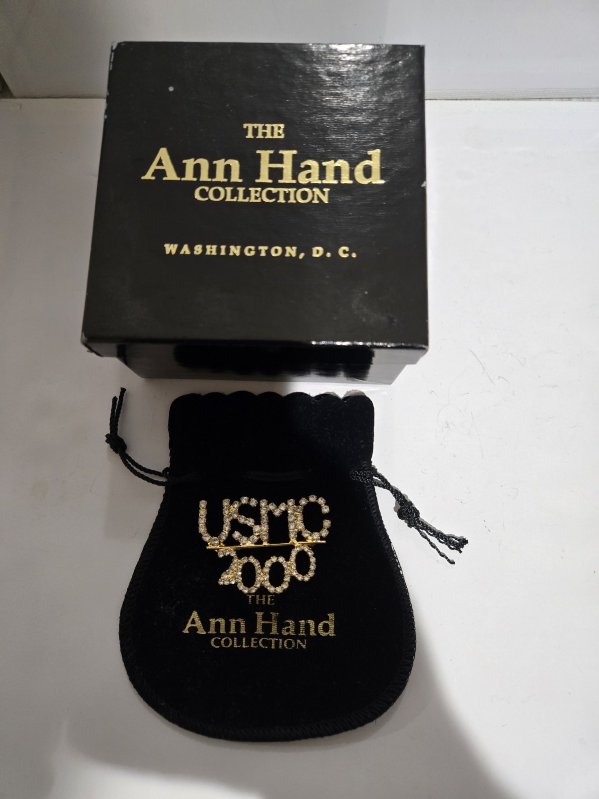 USMC Marine Corps 2000 Ann Hand Brooch Pin In Original Box RARE