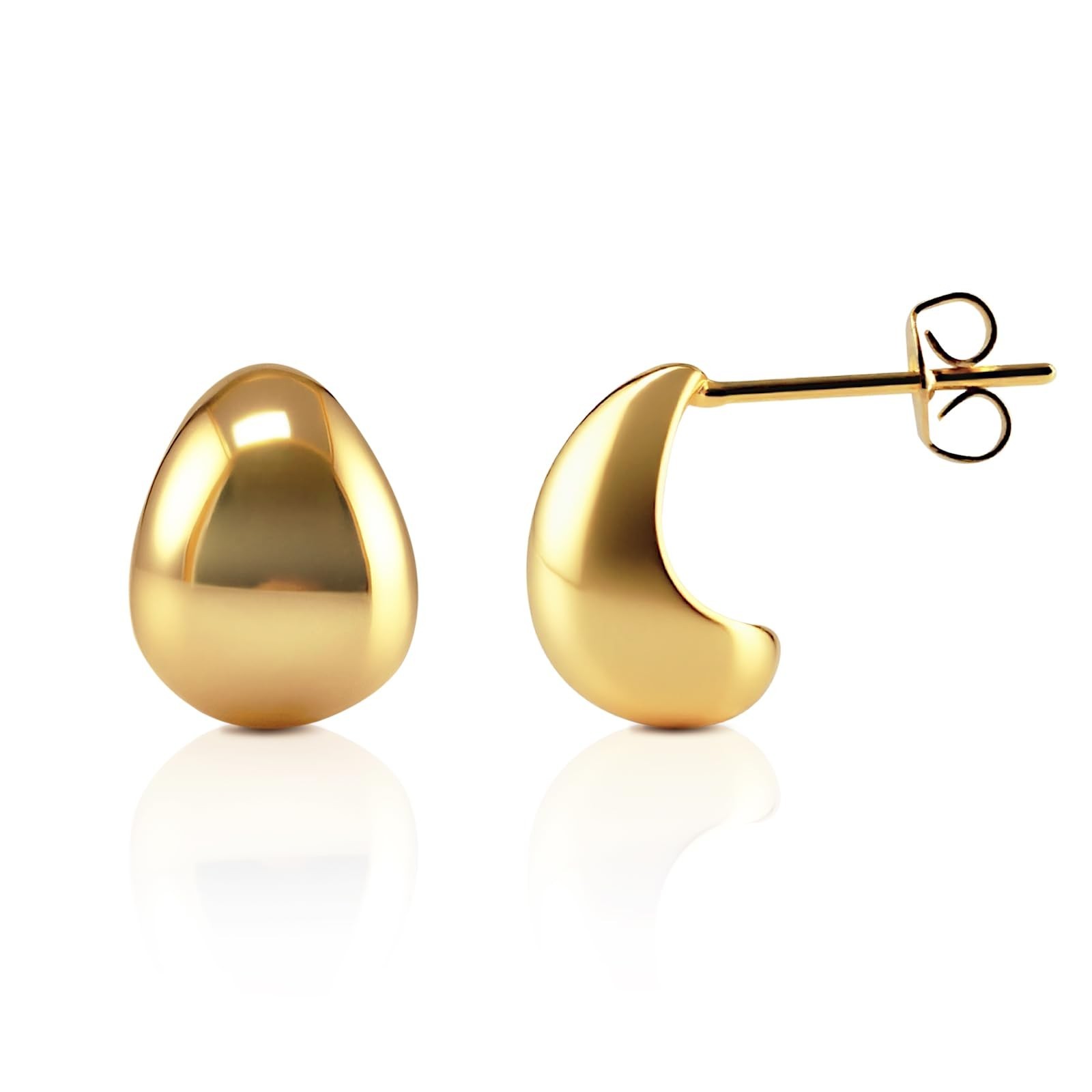 Gold Plated Teardrop Earrings – Lightweight Fashion Jewelry for Weddings, Partie