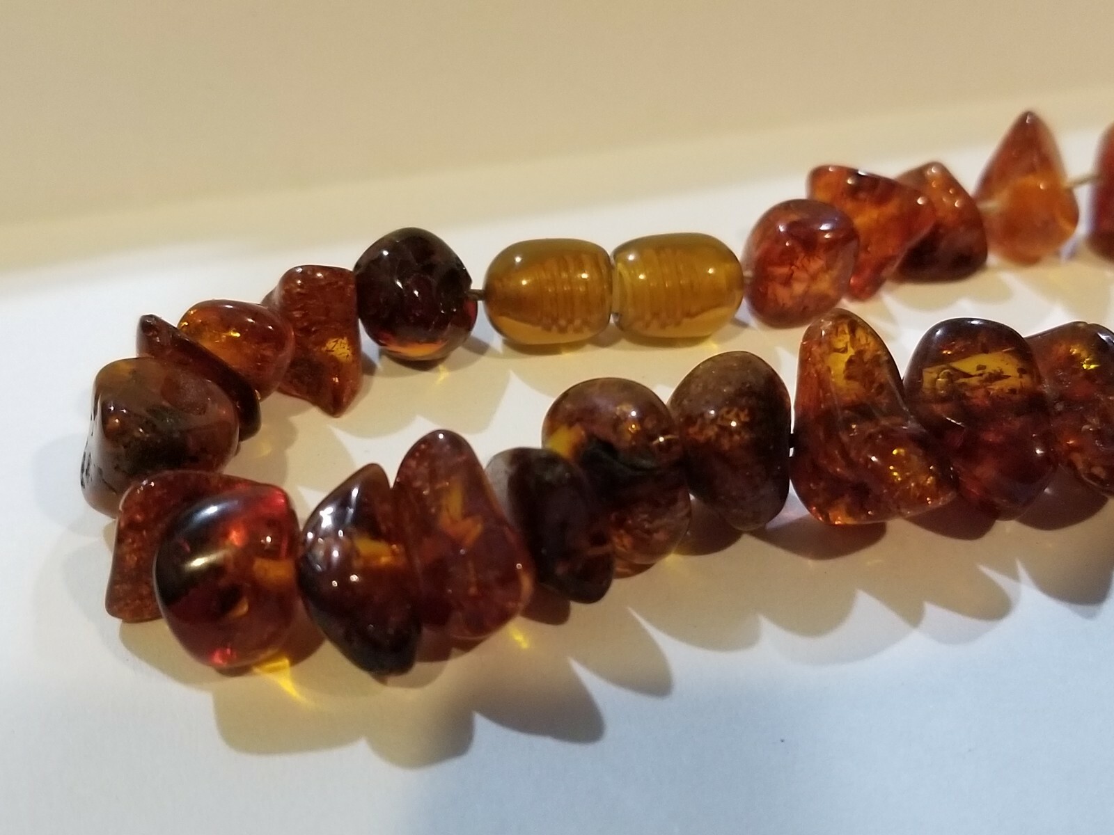 Vintage Baltic Graduated Amber Chunk 26.25″ Necklace 69g