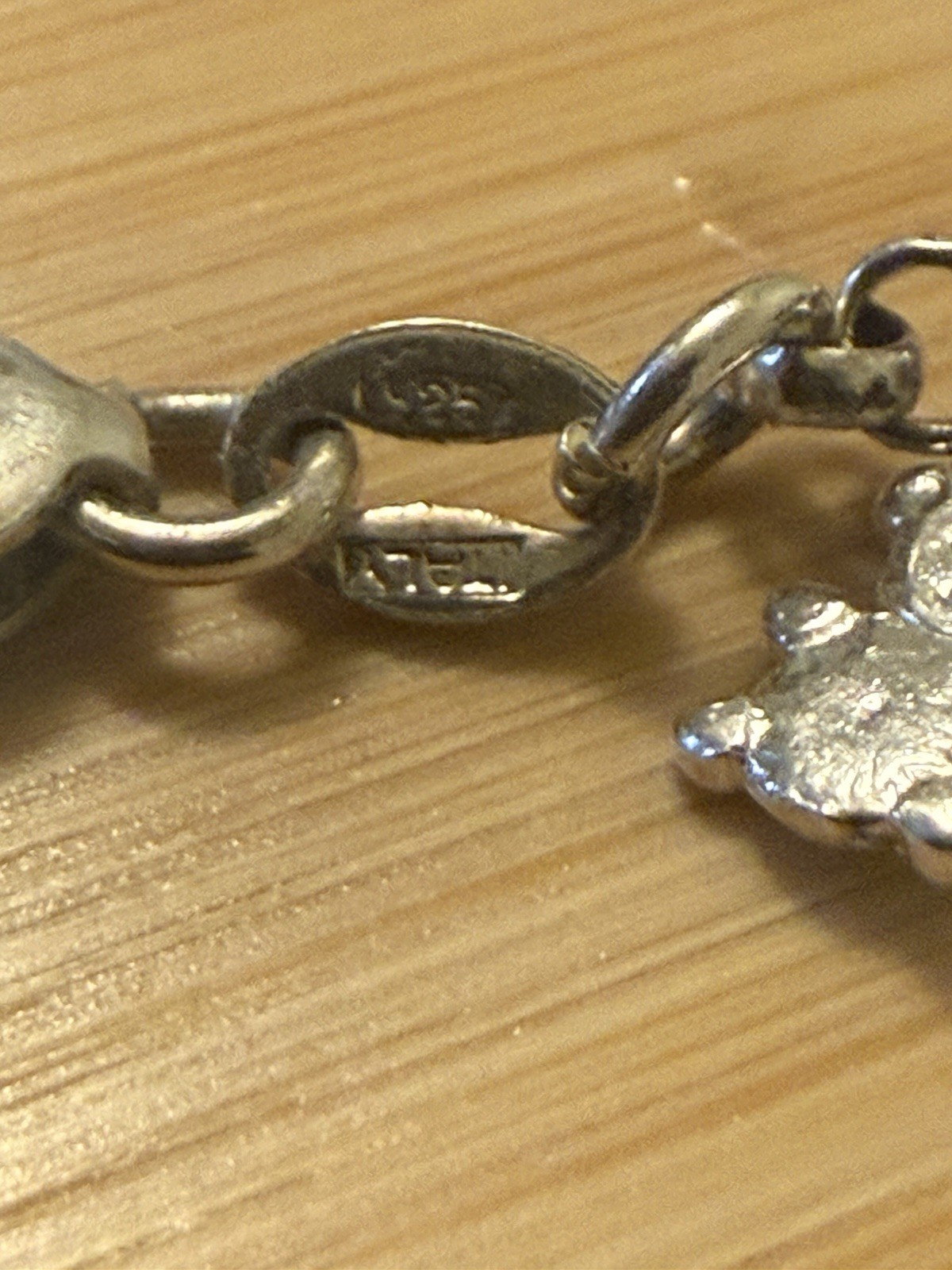 925 silver Italy teddy bear charm bracelet