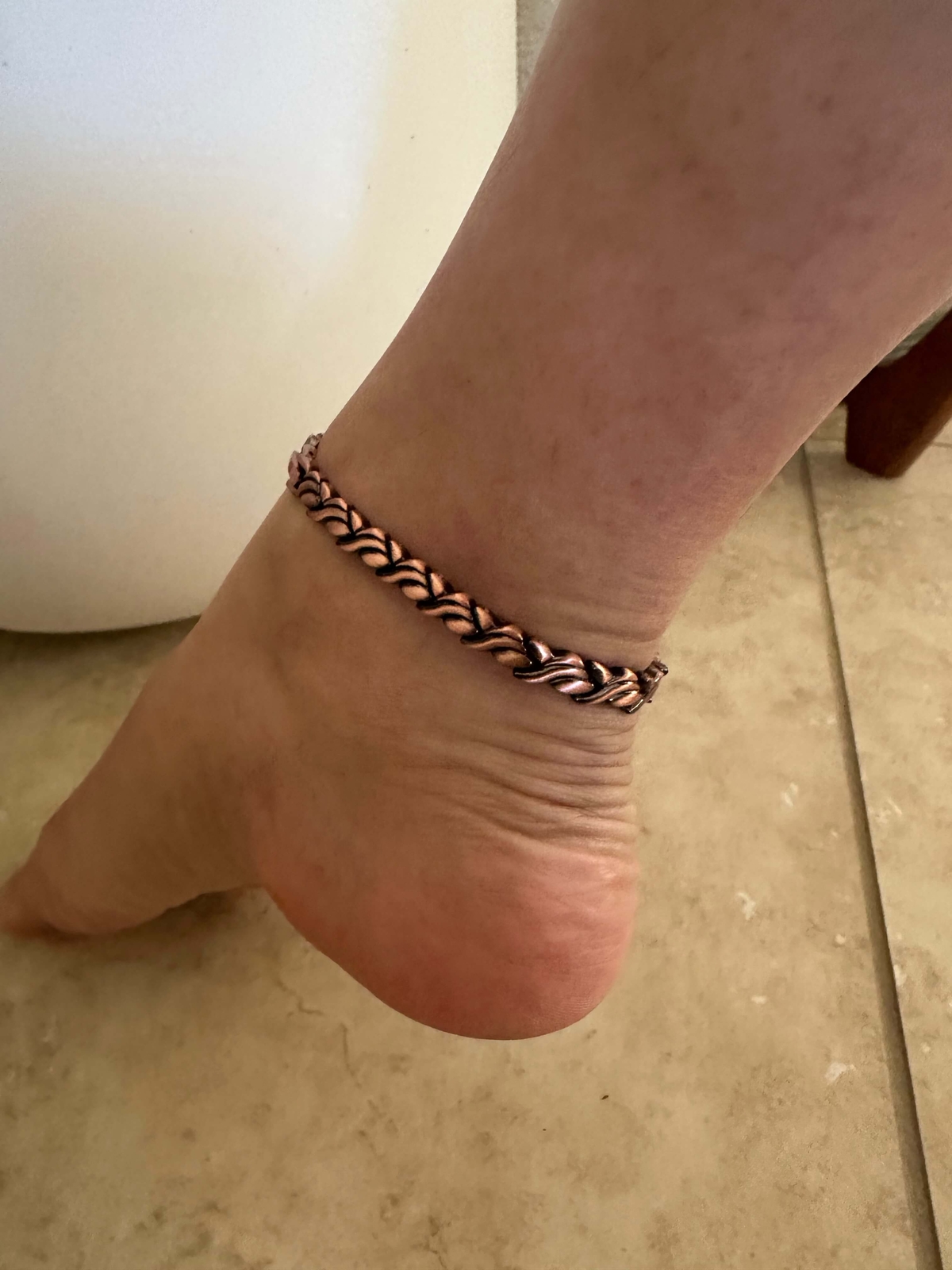Swirl Copper Magnetic Anklet Bracelet Women Restore Balance Energy Power Joy RX
