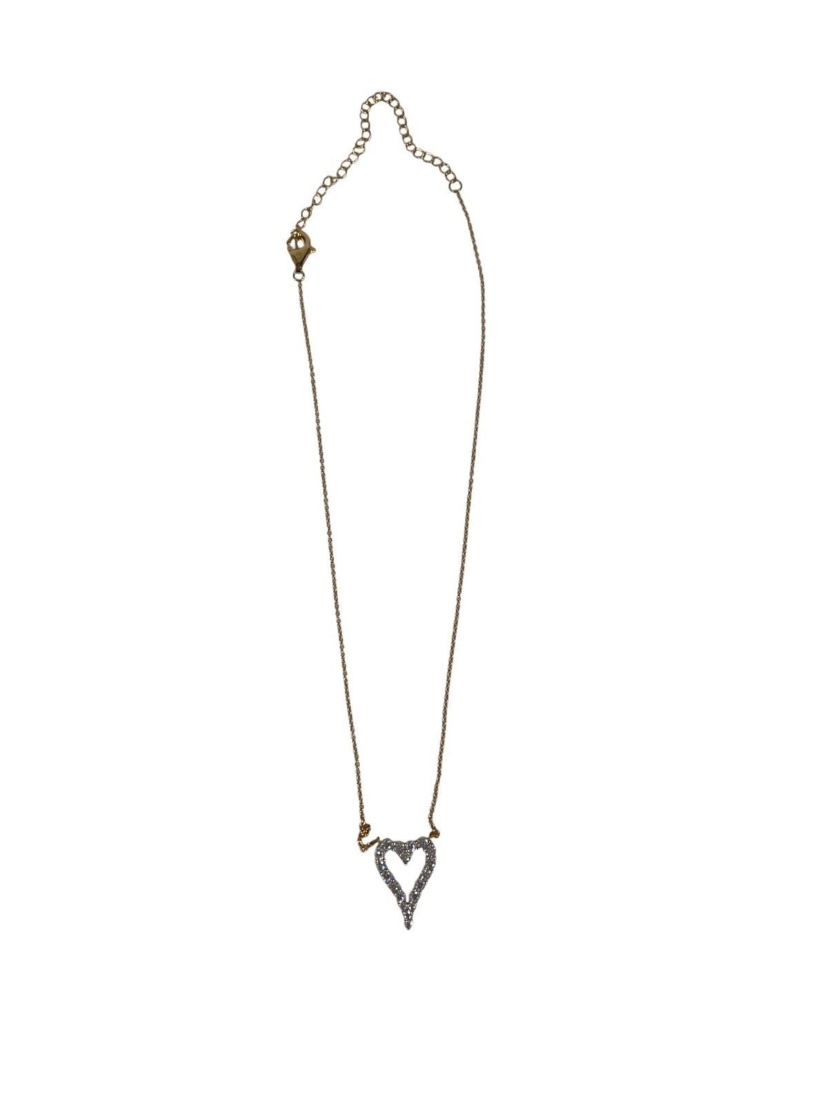 Diamonique X Jennifer Miller Open Heart Pendant Necklace With Chain