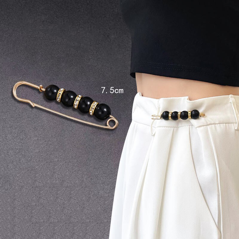 Black Beaded Brooch Accessory for Any Occasion Cute Pins Badges Backpacks Decor